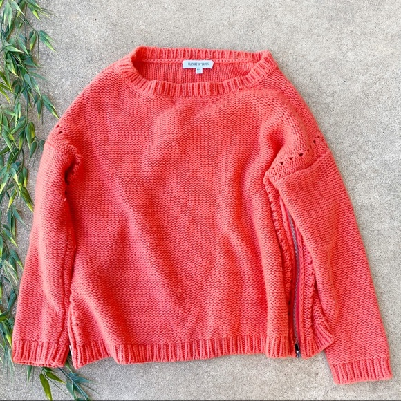 Elizabeth and James Sweaters - Elizabeth and James Zip Detail Cashmere Sweater